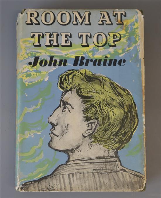 Braine, John - The Room at the Top, 8vo, in unclipped dj, with loss to head and foot of spine, some staining, Eyre & Spottiswood, Londo
